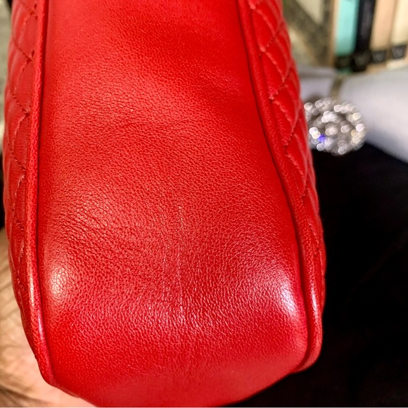 Yves Saint Laurent YSL Logo Vintage Camera Bag Crossbody Designer Luxury Red - Picture 10 of 13